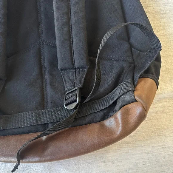 Vintage 90s Eddie Bauer Canvas & Leather Backpack